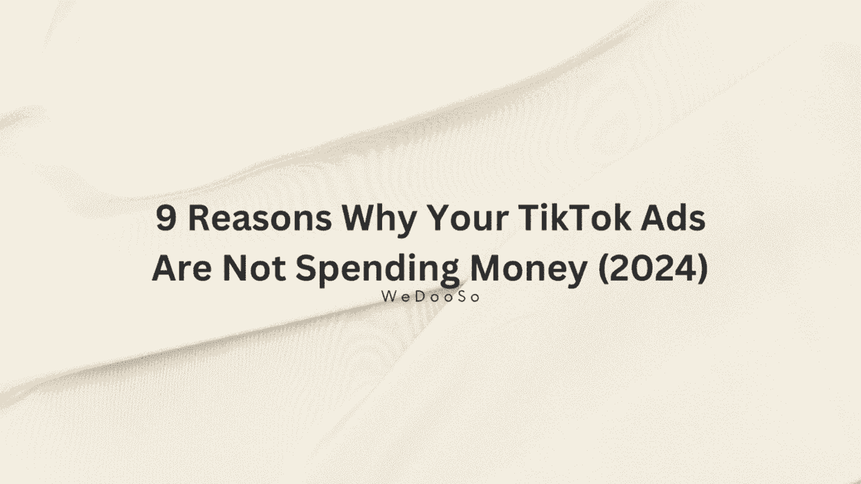 9 Reasons Why Your TikTok Ads Are Not Spending Money (2024) image